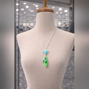 Women's silver candy drop necklace.